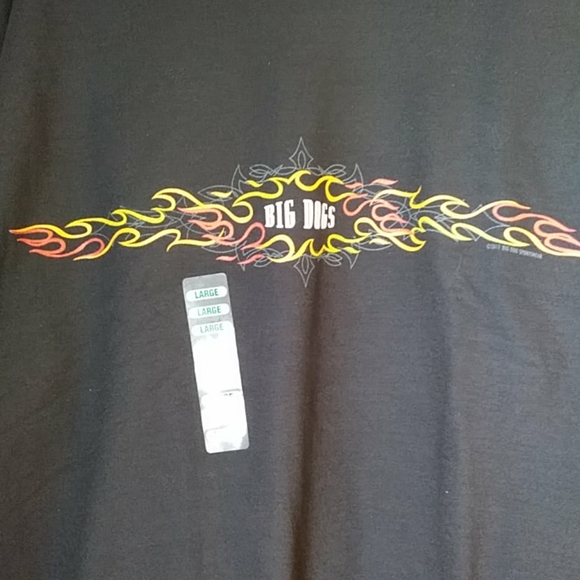 Big Dogs Long Sleeve Flames Crew Sweatshirt - Picture 2 of 6